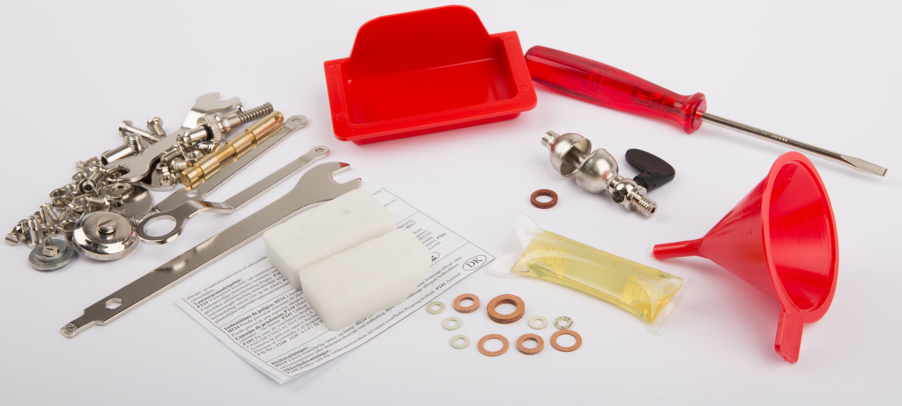 Accessoires complets dans le sac