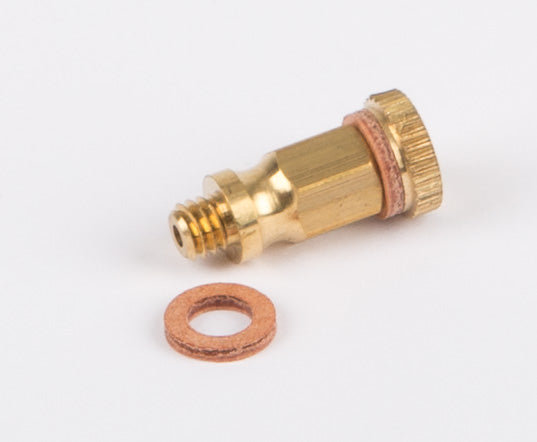 Fixation de graisseur complète avec vis M4, laiton nu