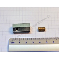 Manometer base, nickel plated, with thread pin M6