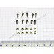 Screws and nuts M2, each 10 pc., brass