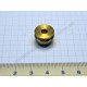 Grooved pulley, polished brass, 14 mm diameter