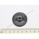 Grooved pulley, aluminium, black, 38 mm diameter