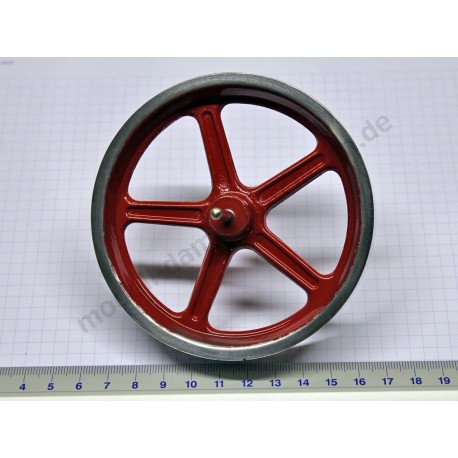 Flywheel, 100 mm diameter, with axle