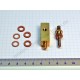 Manometer base brass, 12 x 12 mm inside thread above M6 x 0,75 and lateral M6