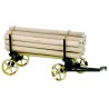 Wilesco A426 Chariot avec chargement de bois longs noir / laiton