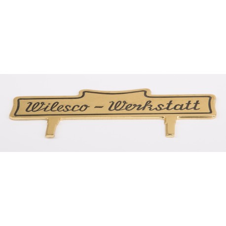 Schild "Wilesco-Werkstatt"