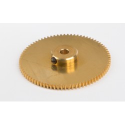 Cog wheel, brass, 80 tooth, hole 4 mm