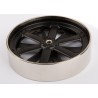 Wheel, rear, 100 mm diameter, black/nickel