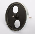 Schwungrad 80mm, mit Achse, schwarz/nickel