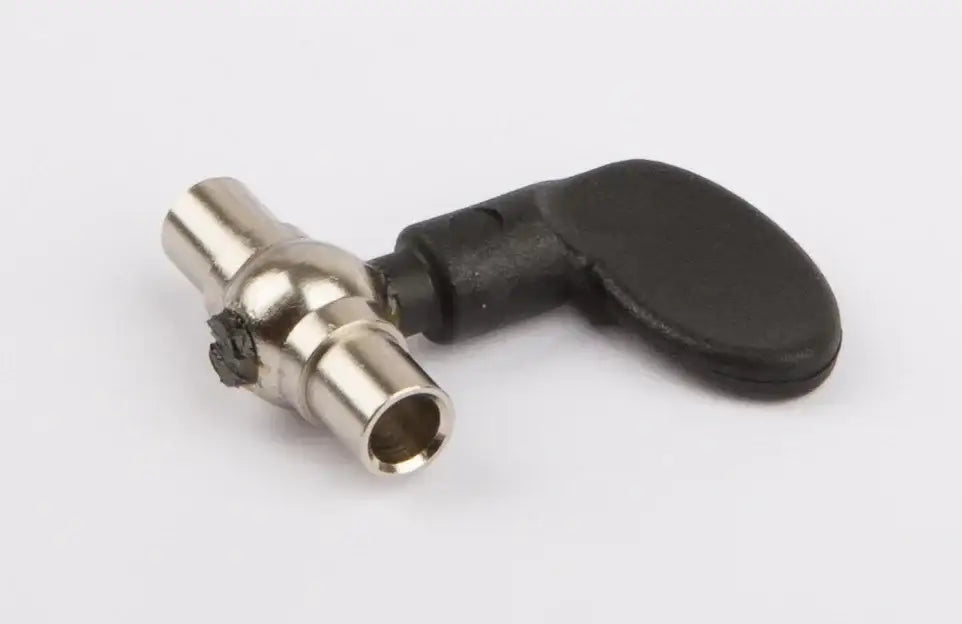 Absperrhahn mit Kunststoffhebel nickel