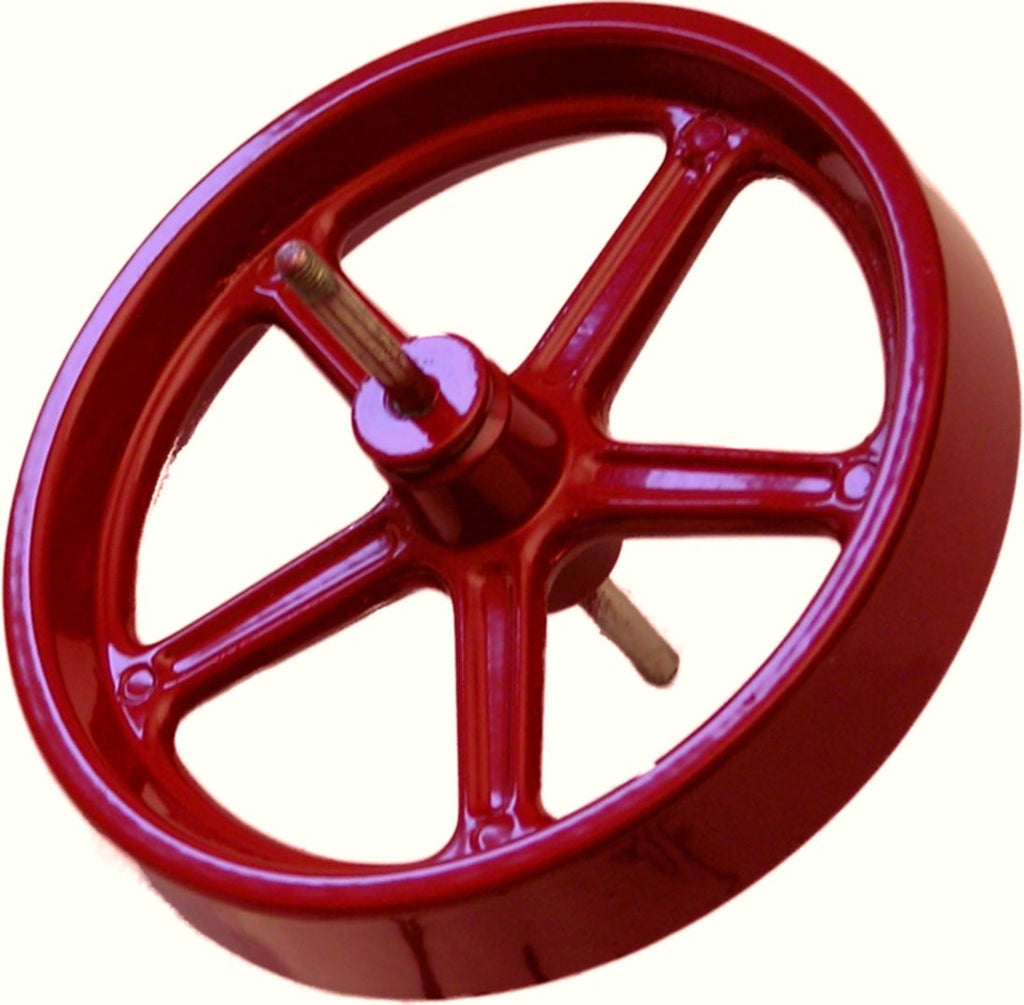 Volant moteur 100 mm, rouge, avec axe