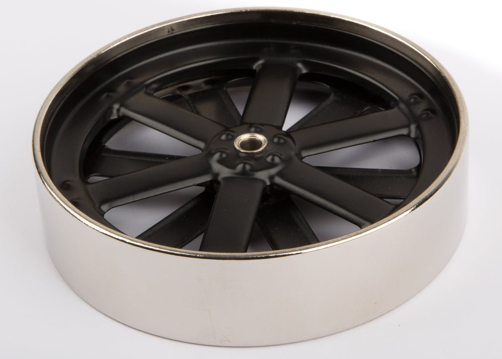 Roue arrière 100 mm, noir/nickel